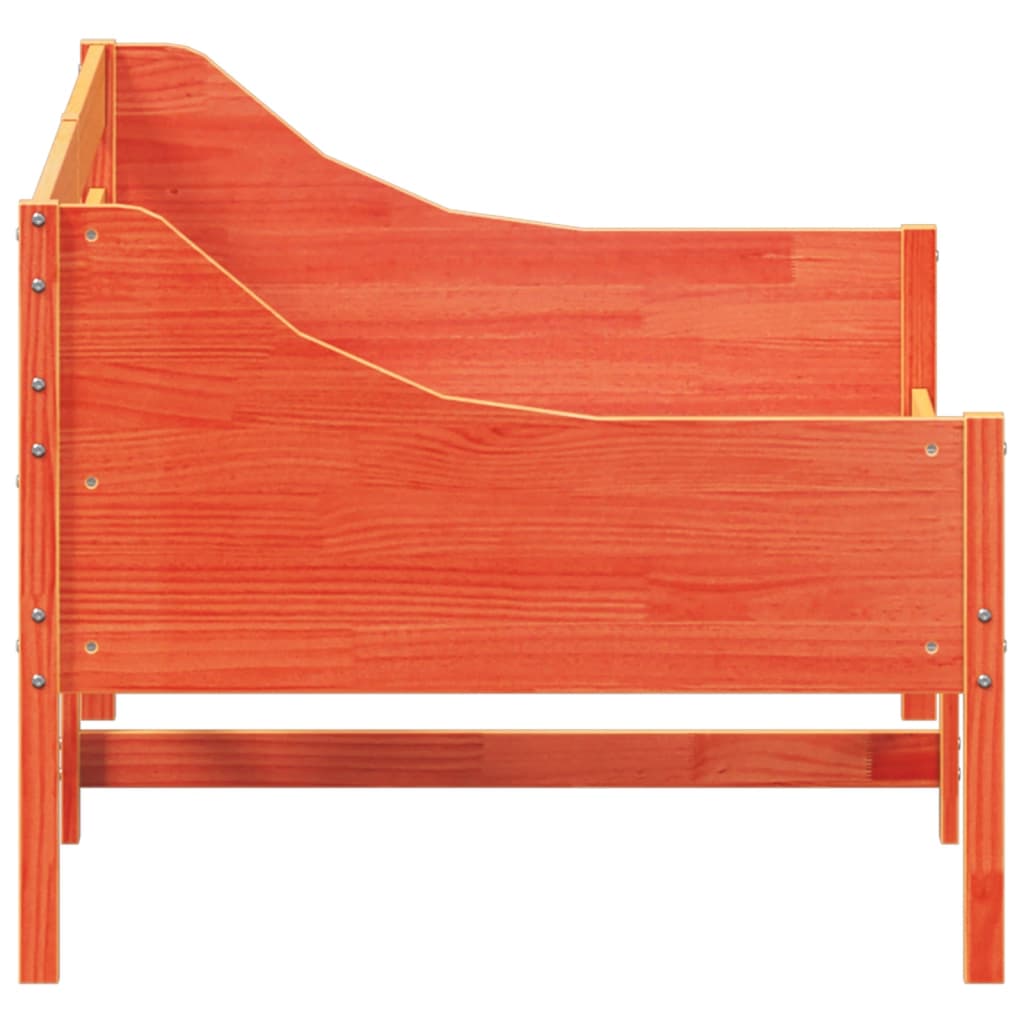 Day Bed without Mattress Wax Brown 90x190 cm Single Solid Wood Pine